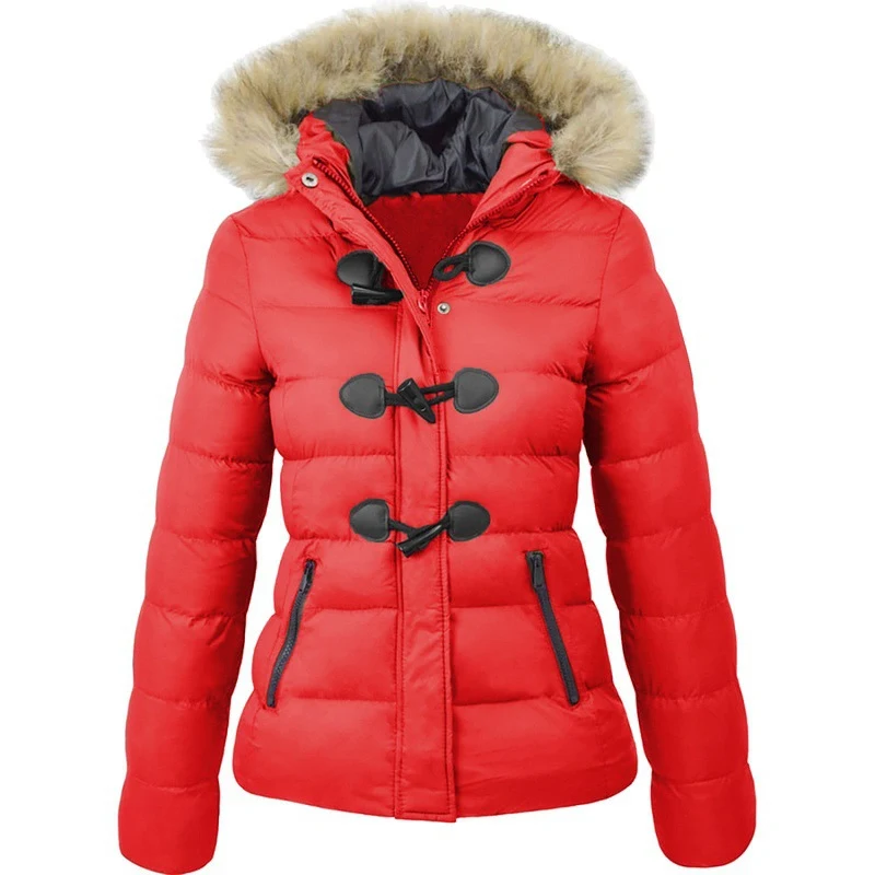 Title 8, Manteau en coton pour femme avec boucle en corn...