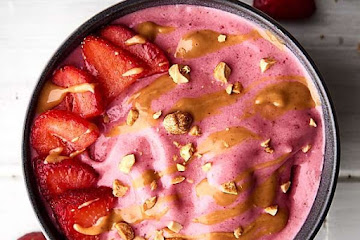 Peanut Butter and Jelly Smoothie Bowls