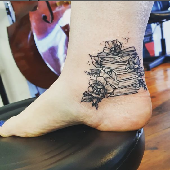 Pile of Book Tattoo