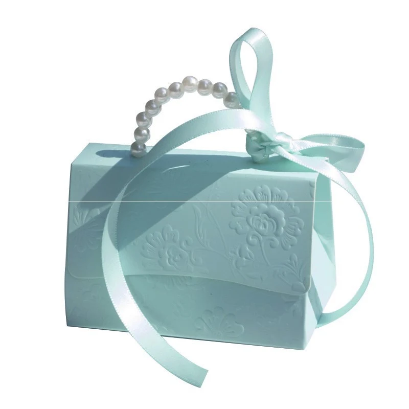 Caixa de doces para banquetes de casamento estilo europeu, suprimentos para casamentos, presente para madrinhas, caixa de papel portátil pequena para doces