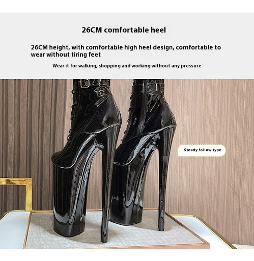Title 14, Space Heel 26CM Super High Heel Over The Knee B...