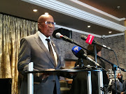 Struggle stalwart Andrew Mlangeni speaks during his 93rd birthday celebration on July 6, 2018 in Sandton, Johannesburg.