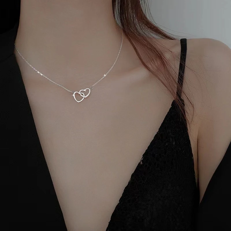 Title 4, Japanse en Koreaanse stijl ketting met dubbel p...