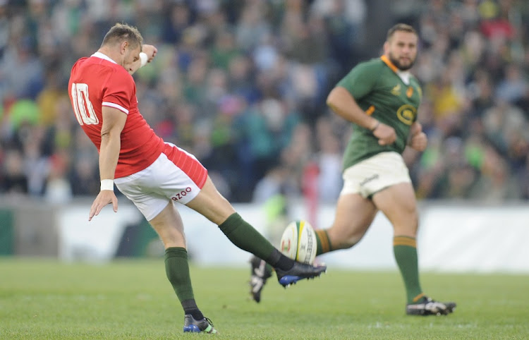 Wales captain Dan Biggar is in a race against time to be fit for the deciding Test in Cape Town. Wales captain Dan Biggar during the second Incoming Series Test against the Springboks at Free State Stadium in Bloemfontein on July 9 2022.