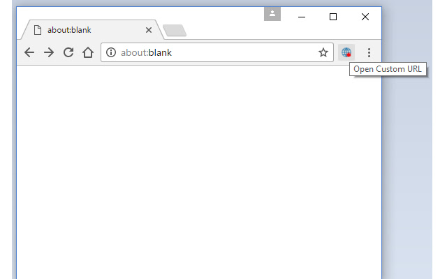 Open Custom URL chrome extension