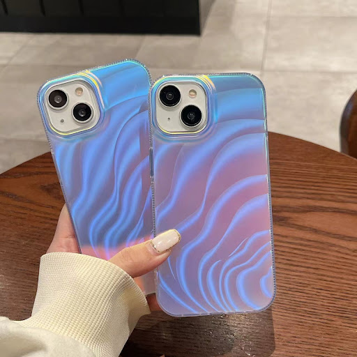 Title 5, Three-dimensional Wave Laser Phone Case Aurora ...