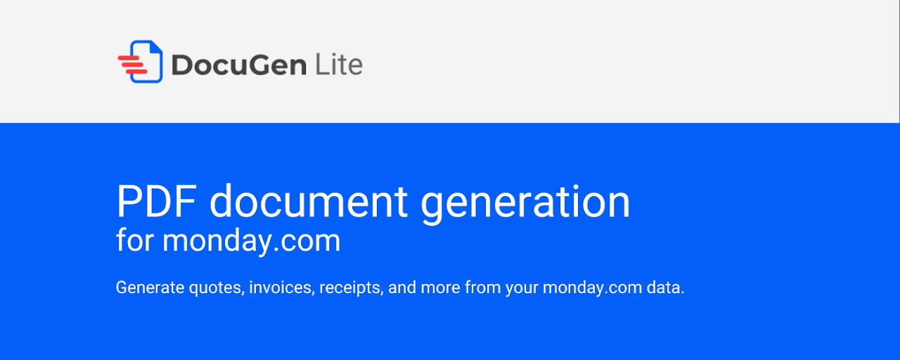 DocuGen Lite for monday.com Preview image 1