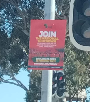 The City of Cape Town says the bill for the removal of more than 300 illegal EFF posters from street poles across the city is R154,200 so far. It will be billing the EFF.