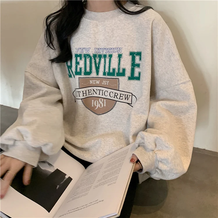 Title 3, Damen-Sweatshirt mit lockerem Rundhalsausschnit...