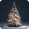 Snowy Christmas Tree 3D icon