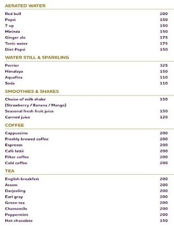 IQ Lounge Bar - Mercure Hyderabad KCP menu 