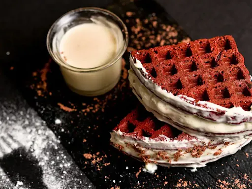 Red Velvet Waffle Sandwich