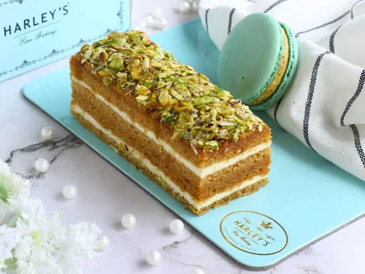 Ottoman Turkish Baklava Medovik With Pistachio Macaron