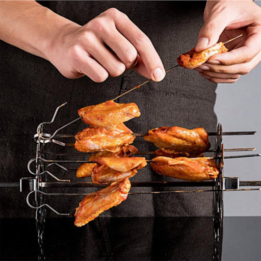 Title 6, Creative Stainless Steel 304 Rotating Skewers C...