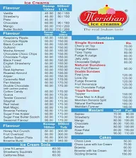 Meridian Ice Cream menu 1