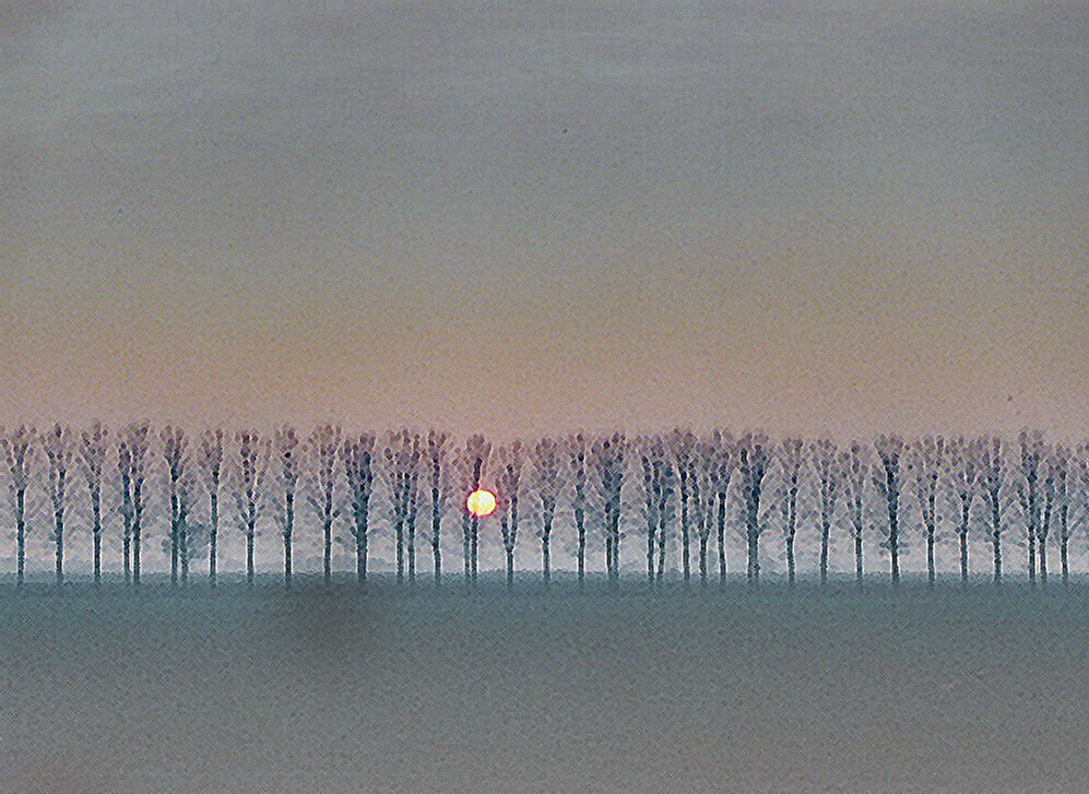 " Tramonto mantovano " di Brigante