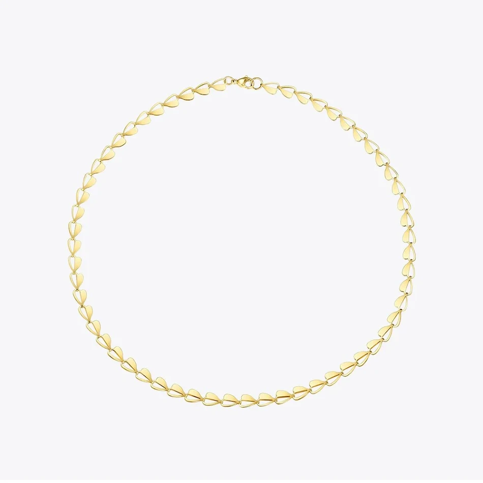 Collar de hoja de acero inoxidable para novia. Acero de titanio. Elegante y duradero. El regalo perfecto para chicas. Joyería fina y moderna.