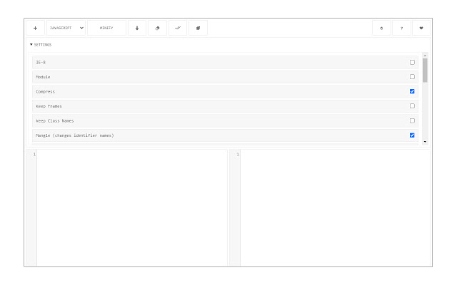 Code Minifier (JS, CSS, HTML) chrome extension