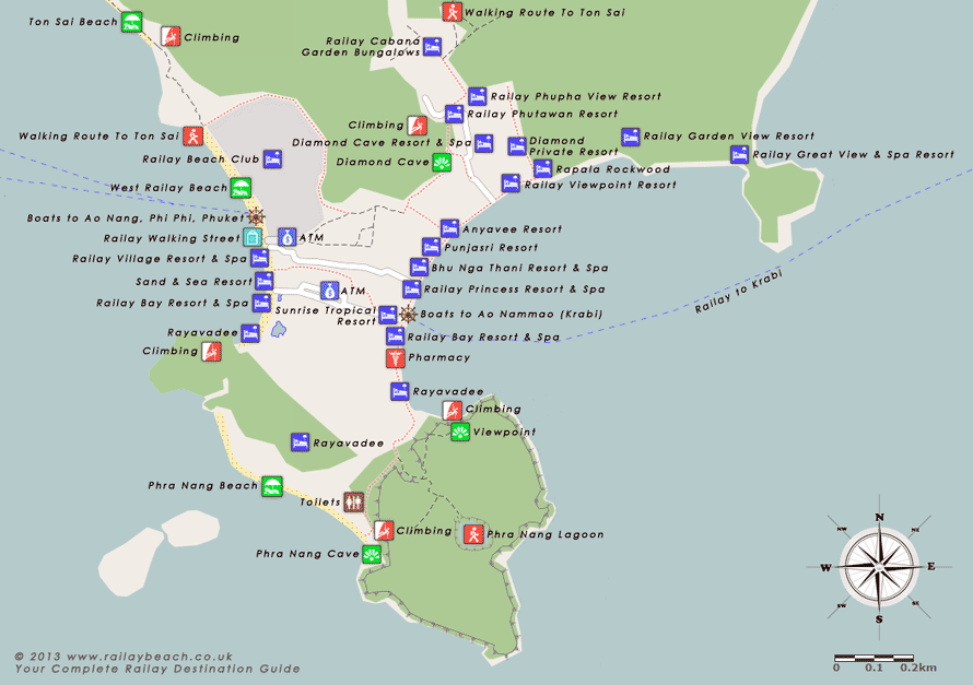 mapa península Railay