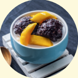 Black Glutinous Rice & Mango in Vanilla Ice 芒果白雪黑糯米