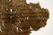 A fragment from the Dead Sea Scrolls that underwent genetic sampling to shed light on the 2,000-year-old biblical trove is shown to Reuters at the Israel Antiquities Authority (IAA) laboratory in Jerusalem.