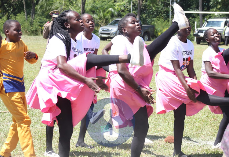 Lake Side Melodies of Power of Jesus around the World Church entertain guests during the 60th Madaraka Day celebrations at Jomo Kenyatta Sports Ground in Kisumu on June 1, 2023.