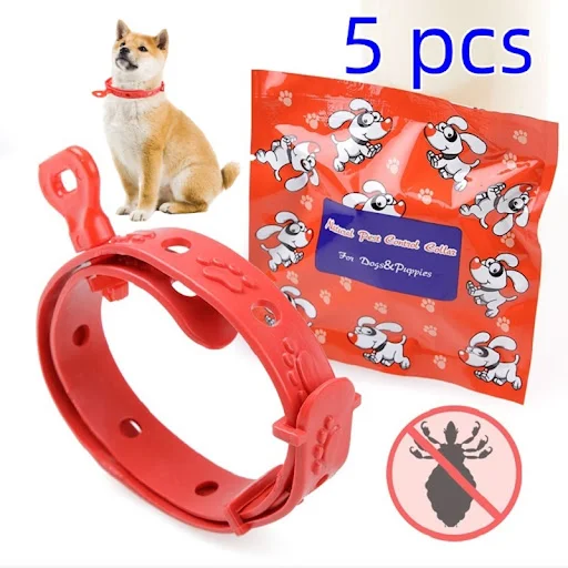 5pcs/lot Dog Anti Flea And Ticks Collar 8 Month Pet Protection Retractable Pet Collars For Puppy Cat Small Dogs Accessor