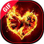 Cover Image of Descargar Fire Heart Gif Sticker 1.0 APK