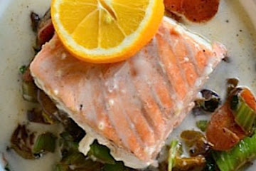 Baked Salmon with Coconut Broth