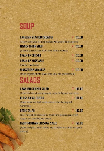 The Food Mill menu 