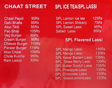 Sethi Juice Centre menu 