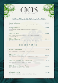 Coco's Bar & Kitchen menu 2