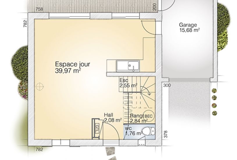  Vente Terrain + Maison - Terrain : 339m² - Maison : 95m² à Villeveyrac (34560) 