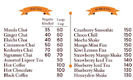 Tea Junction menu 1