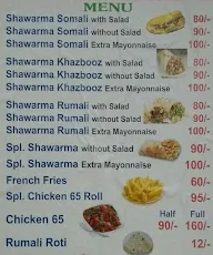 Jahangir's Kitchen menu 1