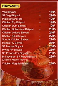 Bimavaram Vari Godavari Ruchulu menu 2