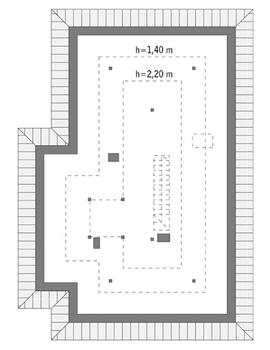 Duże możliwości - M202 - Rzut poddasza do indywidualnej adaptacji