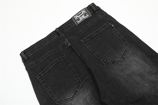 Title 2, Pure Color Jeans Mens American Retro. Comforta...