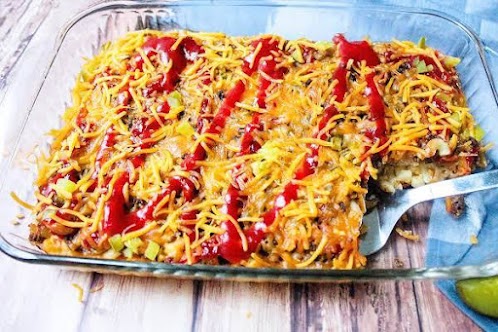 "Cheeseburger" Casserole