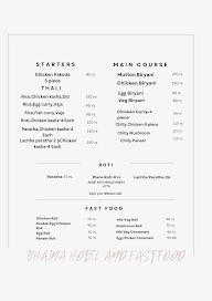 Bhaina Fast Food & Hotel menu 1