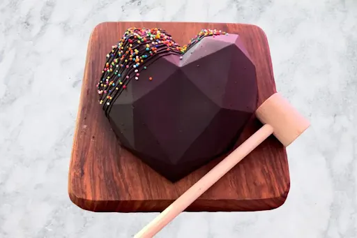 Heart Shape Pinata Cake With Chocolate Truffle Inside