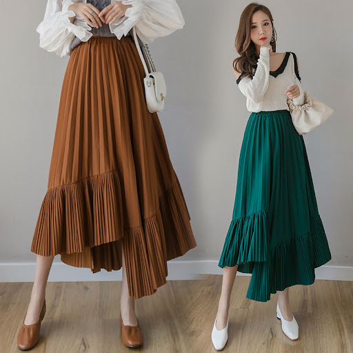 Title 6, Korean Style Half-length Skirt for Women, Mid-l...
