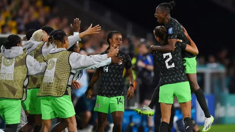 Nigeria's Super Falcons celebrate their FIFA Women's World Cup victory against Australia