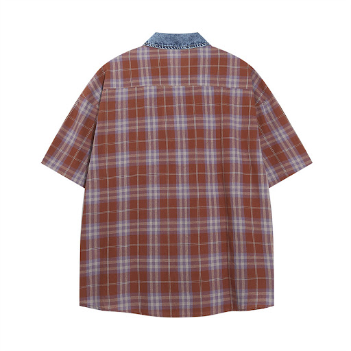 Title 11, Mens Plaid Loose Short Sleeve Shirt Comfortabl...