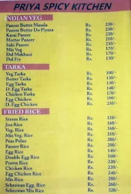 Priya's Spicy Kitchen menu 3