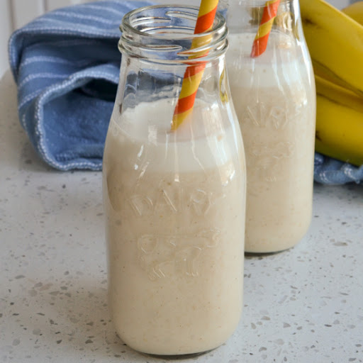 This two minute Banana Milk recipe is both healthy and delicious.  Made with just four ingredients this kid friendly recipe will quickly become on of your favorites.