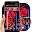 3D Red Rose Glitter Hood Launcher Theme Download on Windows