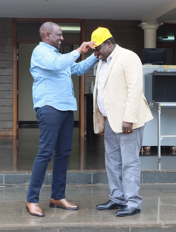 Deputy President William Ruto recieves former Eldama Ravine MP Musa Sirma who joined UDA