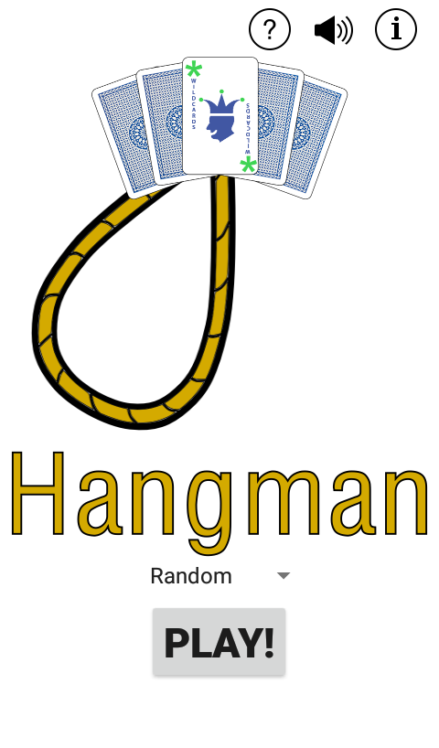 Android application Wildcards Hangman screenshort