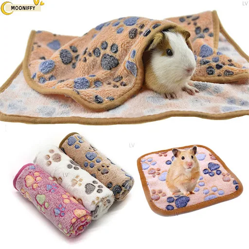 Hamster Guinea Pig Blanket Small Pet Item Soft Warm Bed Sleep Mat Flannel Fleece Pad for Rabbit Hedgehogs Hamster Access